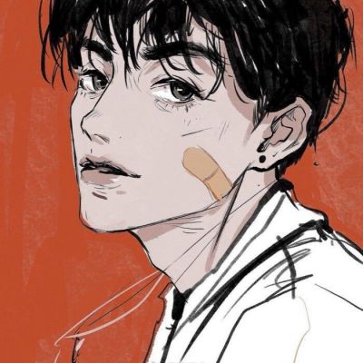 一对两张手绘意境动漫情侣头像｜舍不得月亮(图4)