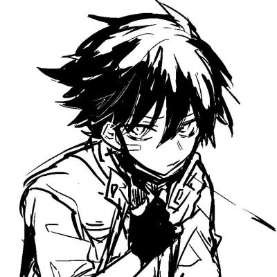 黑白男生动漫头像(图3)