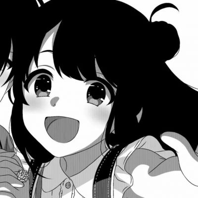 可可爱爱的黑白动漫情头｜心里全是你｜图源网络侵删(图7)