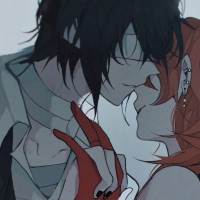 一对两张手绘动漫情侣头像集｜鲜花沿途盛放(图1)