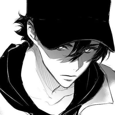 黑白意境手绘动漫男头集｜不要吵醒我(图1)