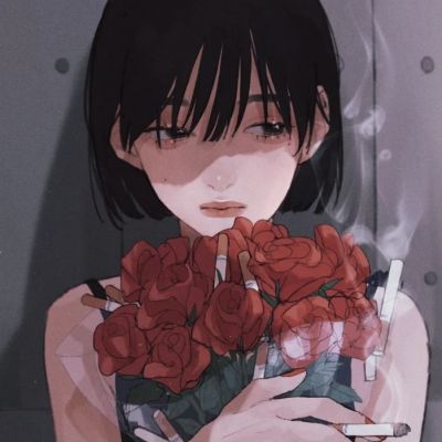 氛围感插画手绘女头集｜我就不陪你了(图2)