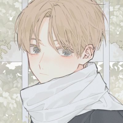 手绘意境优质动漫男头集｜出来看月亮吗(图1)