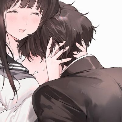 一对两张手绘动漫情侣头像集｜花朝十二时(图2)