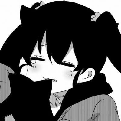 玥玥  黑白动漫超可爱情头，一对两张(图9)