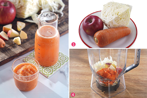 ACC果汁将甜菜根换成高丽菜,对肠胃更温和,同样也可达瘦身效果。(采实文化提供)