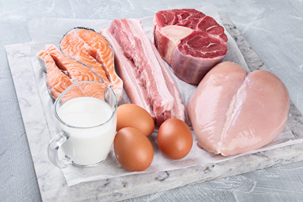 在抗癌饮食中，蛋白质建议摄取量为每公斤体重1.2〜1.5克。(Shutterstock)