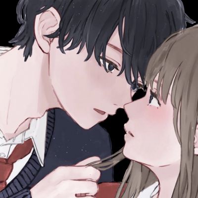 一对两张唯美手绘动漫情头集｜聊寄一枝春(图3)