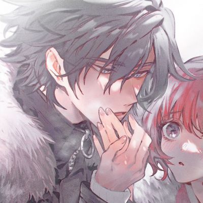 一对两张唯美手绘动漫情头集｜聊寄一枝春(图1)