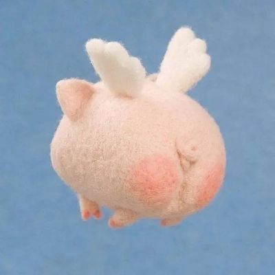 可爱飞天猪猪情侣头像(图2)